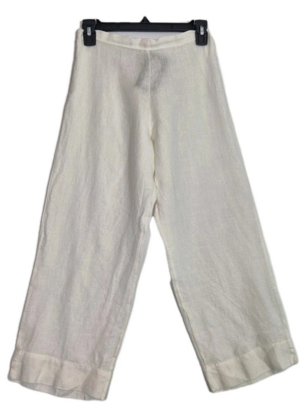 Bryn Walker  Women's White Linen Capri Pants Size XXS Wide Leg pull On NWT 68